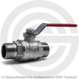 Кран латунный Ду-15 (1/2") Ру-42 НР (НАР) хром рычаг Giacomini R253DL