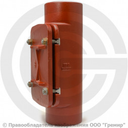 Ревизия чугунная безраструбная SML Ду-200 с прямоугольной крышкой Китай