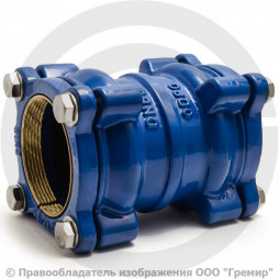 Муфта чугунная соединительная для ПЭ труб Ду-200 (Дн 200-200) Ру-16 ДРК-Е Benarmo