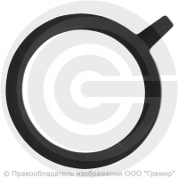 Прокладка фланцевая резиновая ТМКЩ Ду-500 Ру-10 (615х528х5) 5 мм с ушком исп.А ГОСТ 15180-86