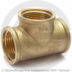 Тройник латунный ВР (ВН) Ду-25 (1") LD