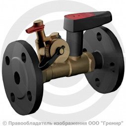 Клапан балансировочный ручной латунный фланцевый Ду-300 Ру-16 Kvs=2855.7м3/ч с измерительными ниппелями Venturi FODRV Broen
