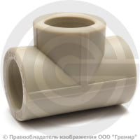 Тройник PP-R переходной серый внутренняя пайка Дн 25-20-25 VALFEX