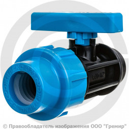 Кран ПНД компрессионный Дн 25-3/4" Ру-16 ВР (ВН) Джилекс