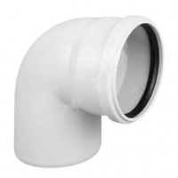 Отвод PP-M бесшумный белый Дн 50 87гр б/нап в/к RTP (РосТурПласт)