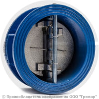 Клапан обратный двухстворчатый чугунный межфланцевый Ду-200 Ру-16 (Т<130°С) ств чугун Китай