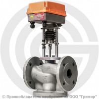 Клапан регулирующий смесительно-разделительный чугунный фланцевый Ду-65 Ру-16 Kvs=63 м3/ч с электроприводом 3-х позиционным TSL-2200-40-1-230-IP67 230В TRV-3 Теплосила Клапан регулирующий смесительно-разделительный чугунный фланцевый Ду-65 Ру-16 Kvs=63 м3/ч с электроприводом 3-х позиционным TSL-2200-40-1-230-IP67 230В TRV-3 Теплосила