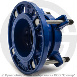 Муфта чугунная соединительная для ПЭ труб Ду-50 (Дн 63-63) Ру-10/16 ПФРК-Е Benarmo