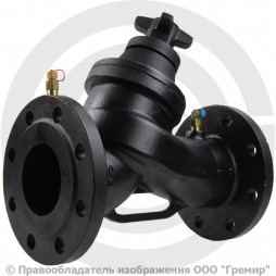 Клапан балансировочный ручной чугунный фланцевый Ду-50 Ру-16 фл Kvs=47.63м3/ч с измерительными ниппелями CIM 3739B Cimberio