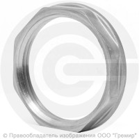 Контргайка латунная ВР (ВН") Ду-40 (1 1/2") никель LD