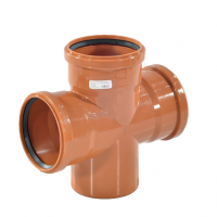 Крестовина PP-B одноплоскостная коричневая Дн 110-110-110 87гр б/нап в/к VALFEX