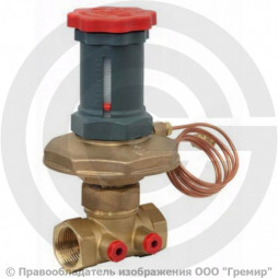 Клапан балансировочный автоматический латунный муфтовый Ду-32 Ру-16 ВР (ВН) Kvs=6.95м3/ч без ниппелей R206C Giacomini
