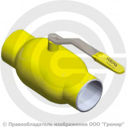 Кран газ стальной под приварку Ду-65 Ру-16 L=258мм Broen Ballomax 11с10фт КШГ 70.002.065