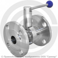 Затвор нержавеющий дисковый поворотный фланцевый Ду-32 (1 1/4") Ру-10 с нержавеющим диском NK-DZf32/4