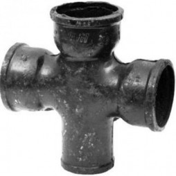 Крестовина чугунная канализационная прямая Ду 50-50-50 90гр б/н одноплоскостная ГОСТ 6942-98