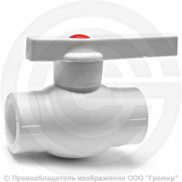 Кран PP-R Дн 25 внутренняя пайка белый Standard Pro Aqua