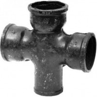 Крестовина чугунная канализационная прямая Ду 100-100-100 90гр б/н одноплоскостная ГОСТ 6942-98