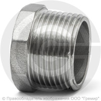 Заглушка нержавеющая AISI 304 6-ти гранная НР (НАР) Ду-25 (1")