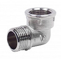 Уголок (угольник) латунный ВР-НР (ВН-НАР) Ду-15 (1/2") никель SantechSystems