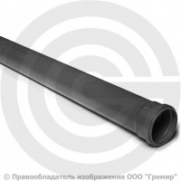Труба НПВХ (ПВХ) канализационная серая Дн 110х3,2 безнапорная L=3м в/к Хемкор
