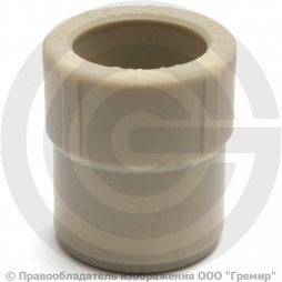 Муфта PP-R редукционная серая внутренняя-наружная пайка Дн 90-75 Pro Aqua