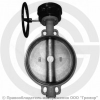 Затвор дисковый поворотный межфланцевый с редуктором Ду-400 Ру-16 с чугунным диском Giacomini R59W