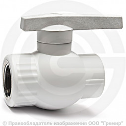 Кран PP-R Дн 20-1/2" ВР (ВН) полнопроходной белый RTP (РосТурПласт)