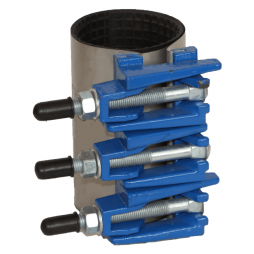Хомут ремонтный нержавеющий с чугунным замком Ду-80 (Дн 88-98) L=200мм Benarmo