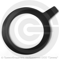 Прокладка фланцевая резиновая ТМКЩ Ду-150 Ру 10-16 (216х161х3) 3 мм с ушком исп.А ГОСТ 15180-86