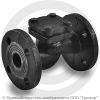 Клапан обратный подъемный чугунный фланцевый Ду-40 Ру-25 (Т<200°С) 16кч9нж