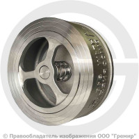 Клапан обратный осевой нержавеющий межфланцевый Ду-32 Ру-25 (Т<200°С) D71-H71W-16/25 ABRA