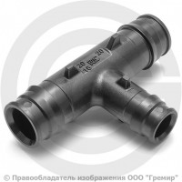 Тройник аксиальный PPSU переходной для PE-X труб Дн 16-20-16 РОС