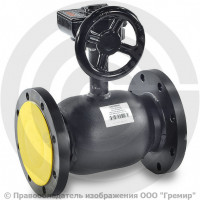 Кран стальной фланцевый с редуктором Ду-200 Ру-25 L=410мм Broen Ballomax КШТ 61.103.200.Р.25