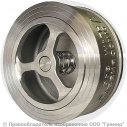 Клапан обратный осевой нержавеющий межфланцевый Ду-150 Ру-25 (Т<200°С) D71-H71W-16/25 ABRA