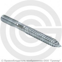 Шпилька-шуруп стальная М10х100 сантехническая