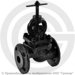 Клапан запорный чугунный фланцевый Ду-32 Ру-25 (Т<225°С) 15кч16п1 Луидор