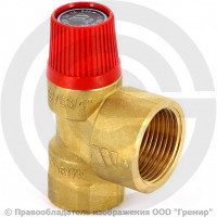 Клапан предохранительный пружинный латунный Ду 15-20 (G1/2"-G3/4") ВР (ВН) Рср=3бар (GТ<110°С) SVH30 Watts