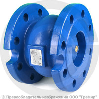 Клапан обратный осевой чугунный фланцевый Ду-100 Ру-16 (Т<100°С) диск чугун NVD 402R Ридан