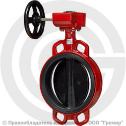 Затвор дисковый поворотный межфланцевый с редуктором Ду-1200 Ру-10 EPDM с чугунным диском АДЛ Гранвэл ЗПВС-FLN(W)-MDV-E