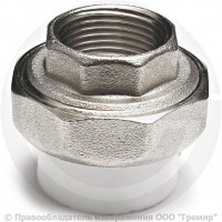 Муфта PP-R комбинированная разъемная белая ВР (ВН) Дн 25-1/2" VALFEX