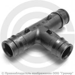 Тройник аксиальный PPSU для PE-X труб Дн 20 РОС